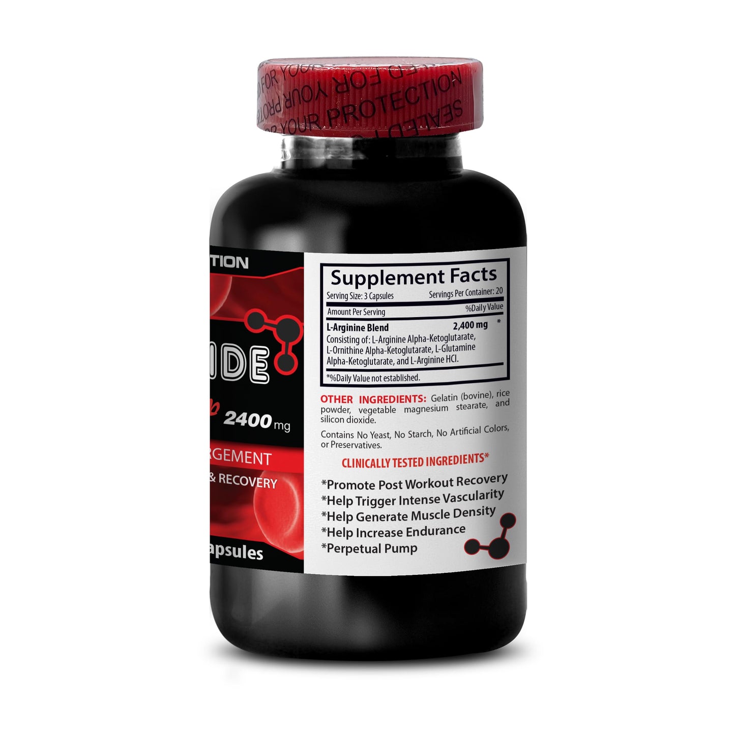 Health Solution Prime Boost Nitric Oxide 2400mg Muscle Pump Capsules 120