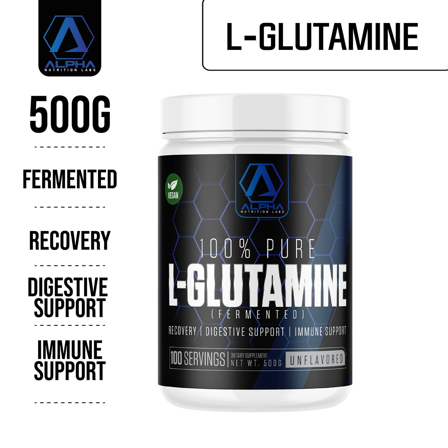 Alpha Nutrition Labs L-Glutamine Powder 500g