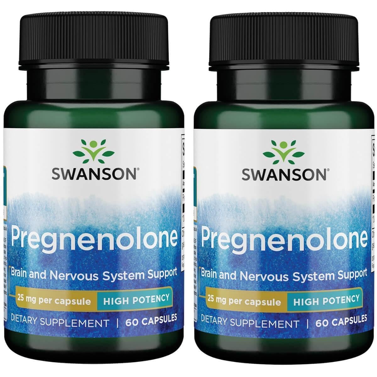 Swanson High Potency Pregnenolone 25 mg Capsules, 120 Count