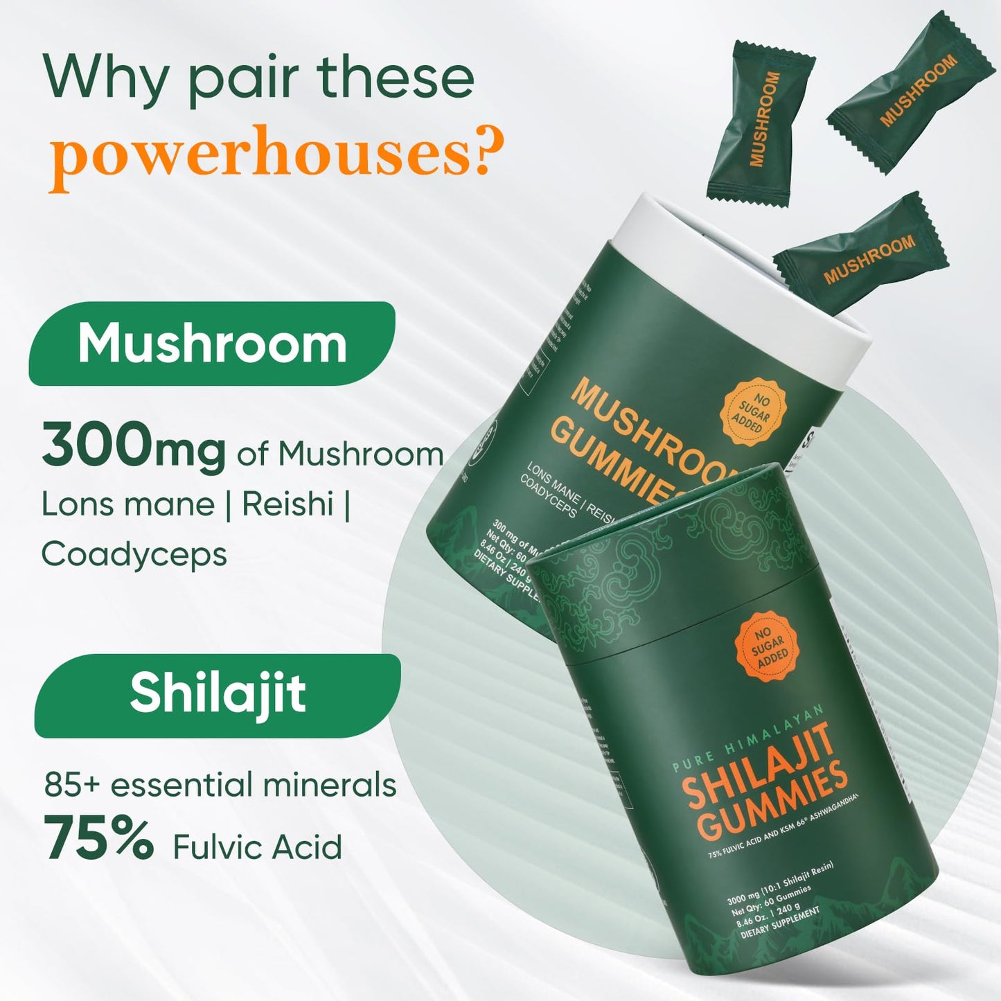 Xuore Shilajit & Mushroom Gummies 60 Count