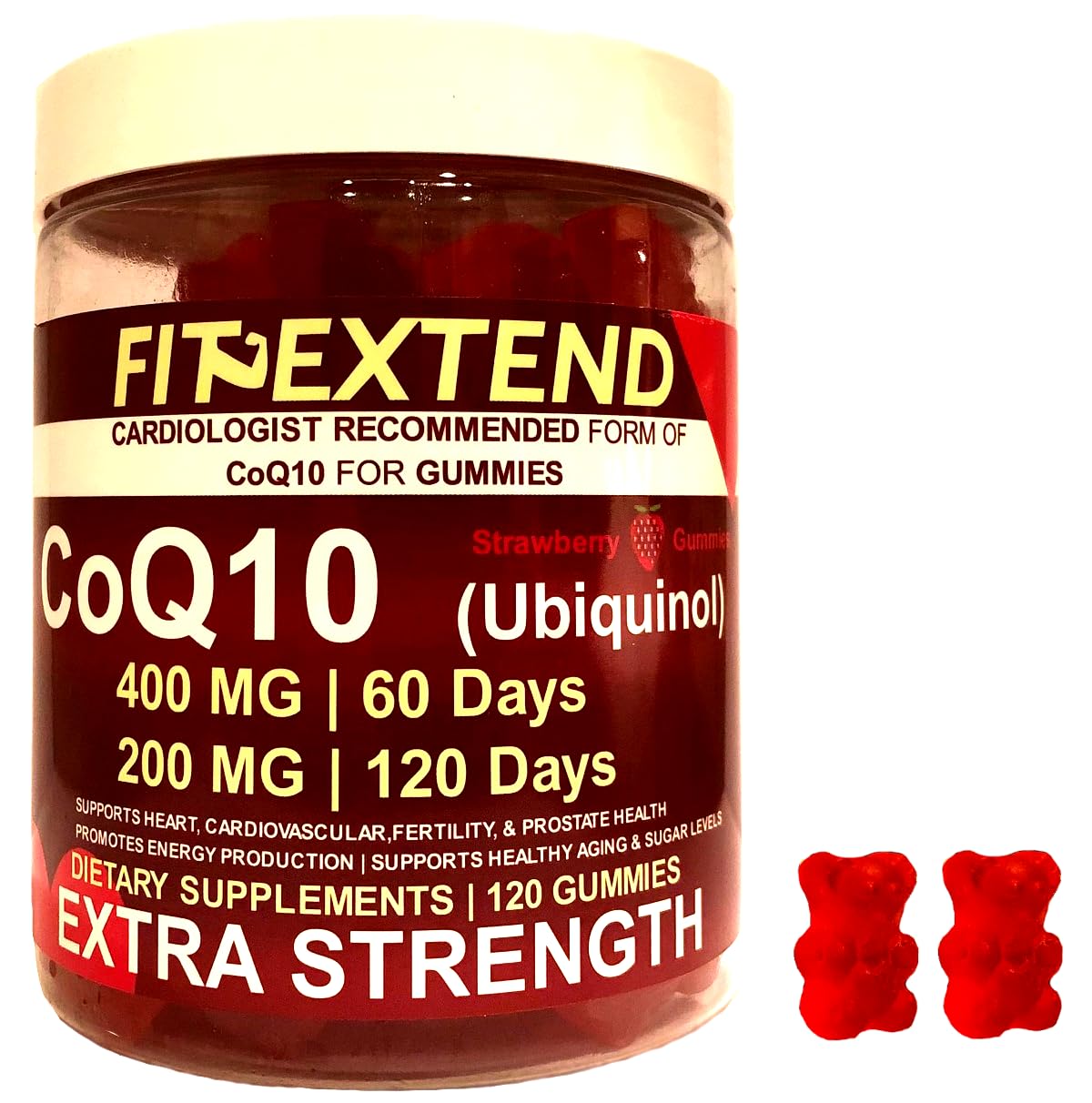 FIT EXTEND CoQ10 Gummies 400 mg, 120 Count