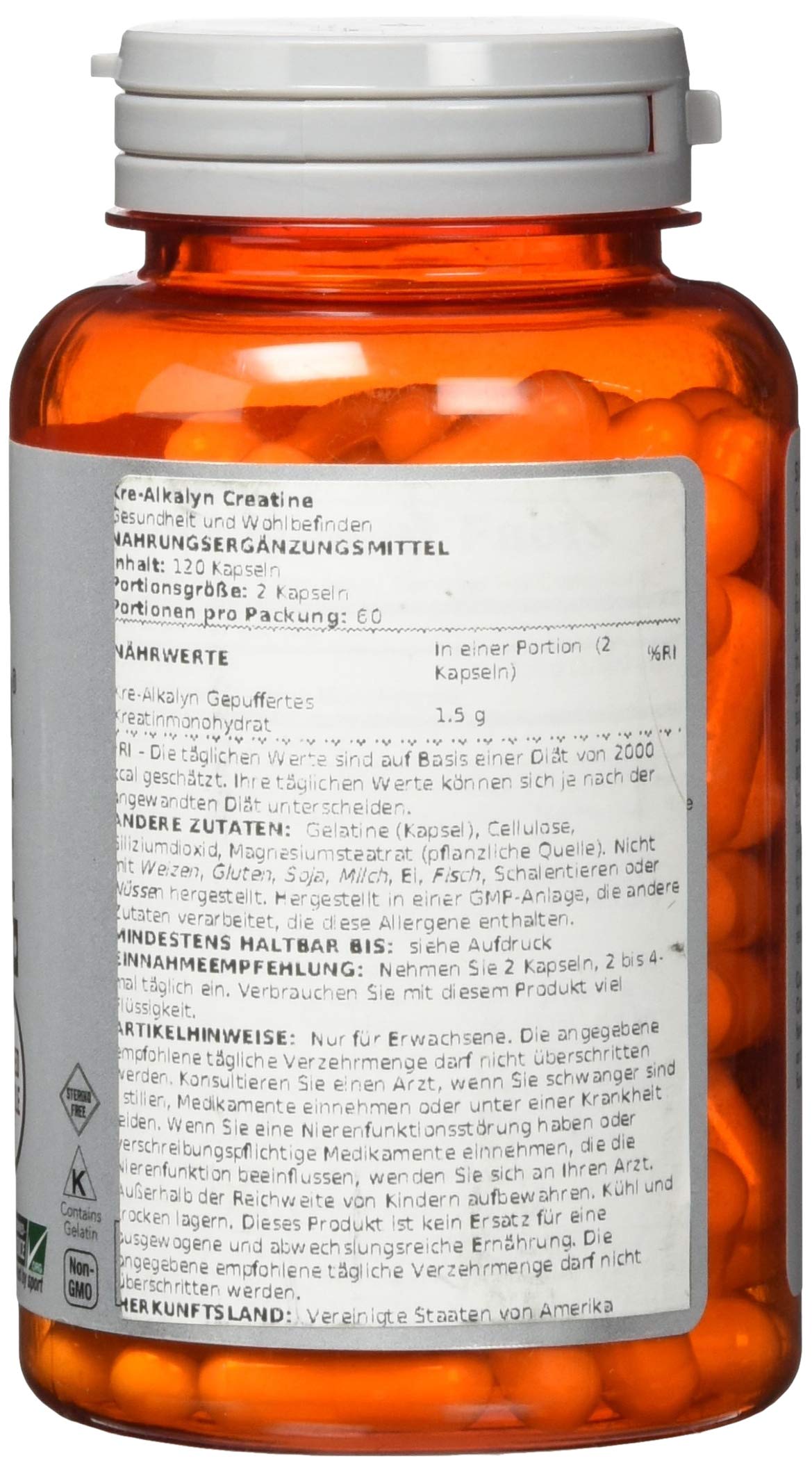 NOW Foods Kre-Alkalyn Creatine Capsules 120 Count