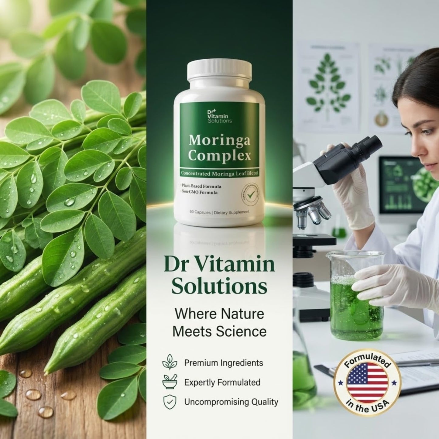 DR VITAMIN SOLUTIONS Moringa Complex Capsules 60 Count