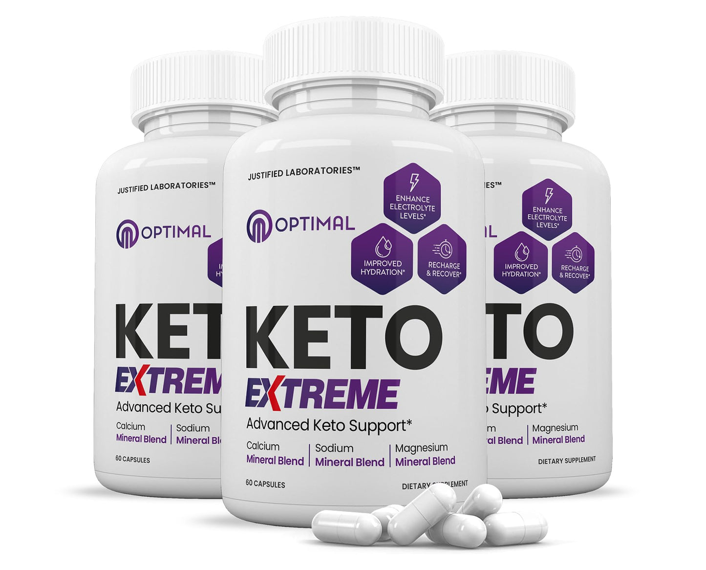 Justified Laboratories Optimal Keto Extreme Pills 1675MG New & Improved Formula Contains Apple Cider Vinegar Extra Virgin Olive Oil Powder Green Tea Leaf 180 Capsules