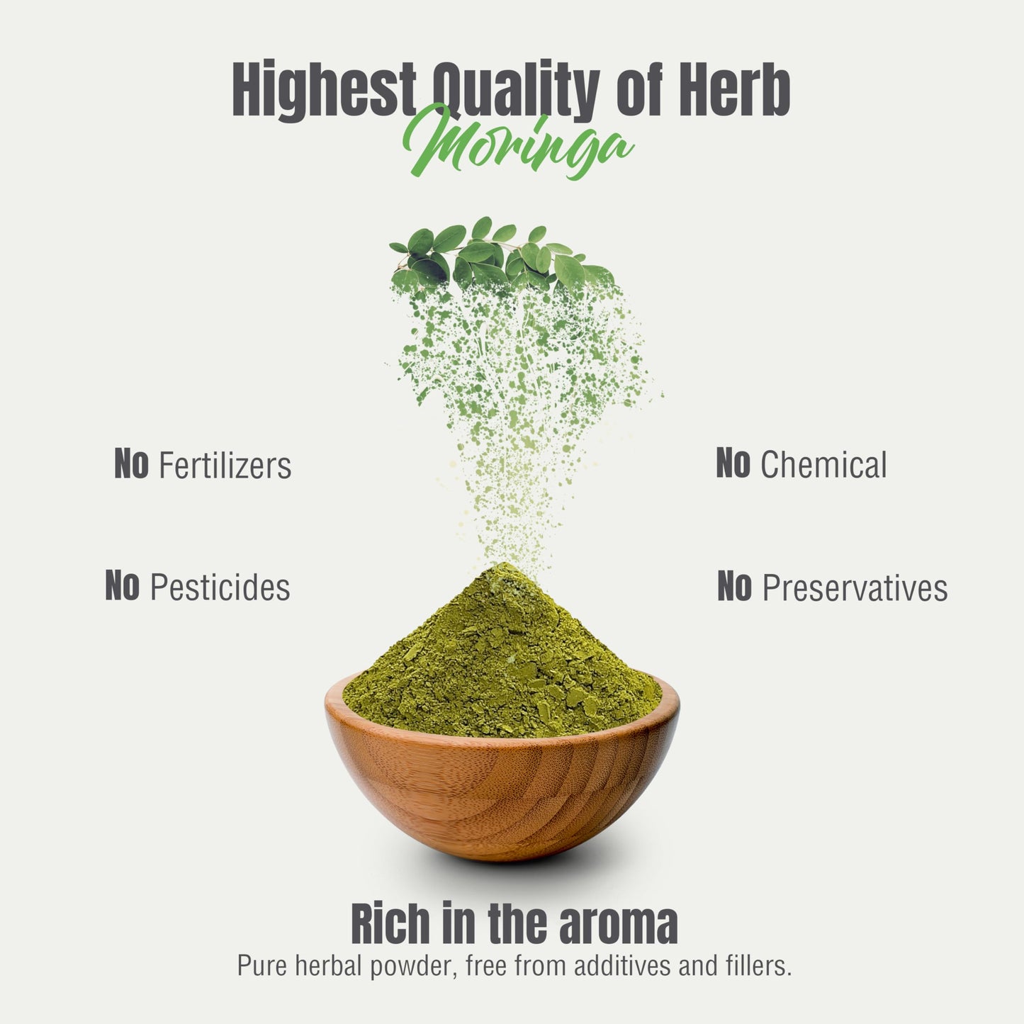 Herbsforever Moringa Oleifera Leaf & Drum Stick Powder, 8.11 oz