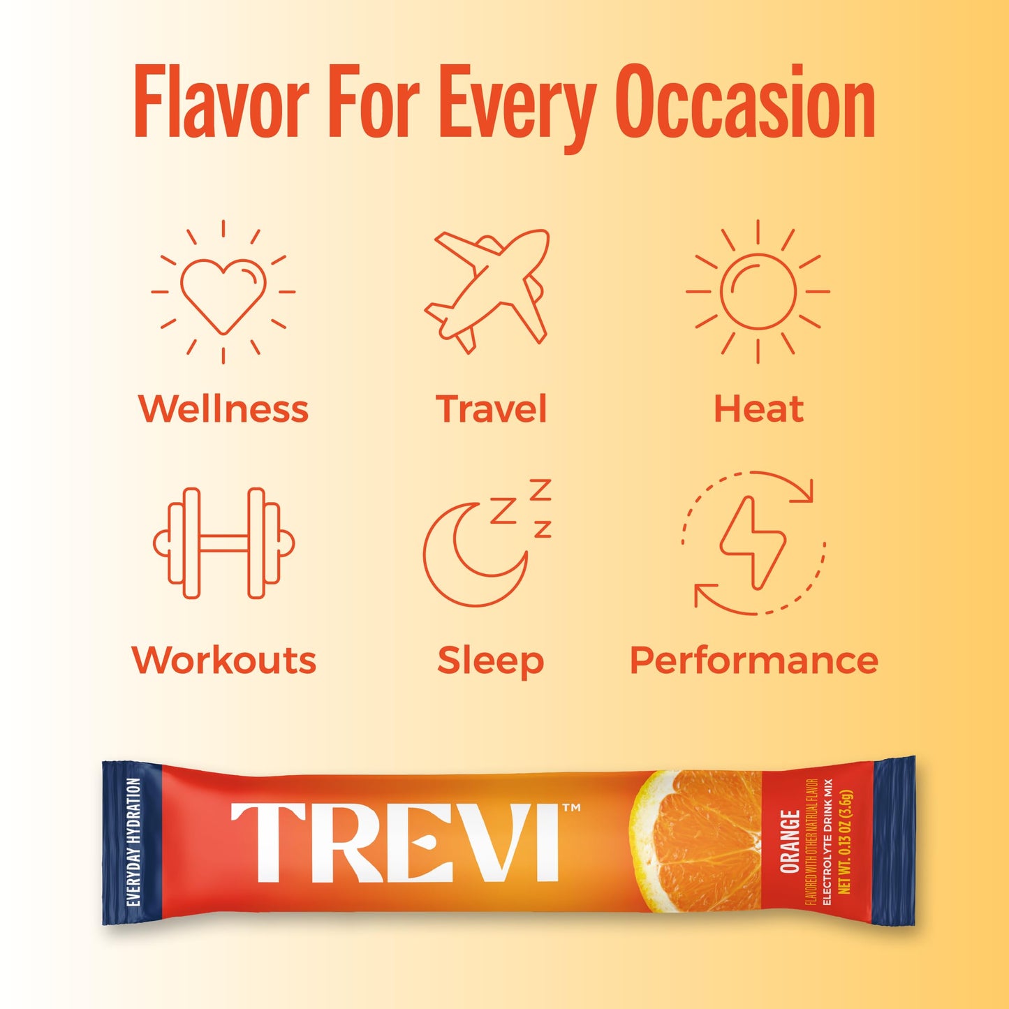TREVI Electrolytes Powder Packets, 20 Servings