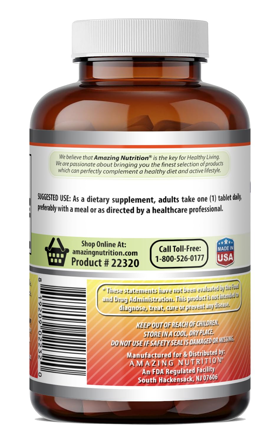 Amazing Nutrition Vitamin C Supplement Tablet 120 Count