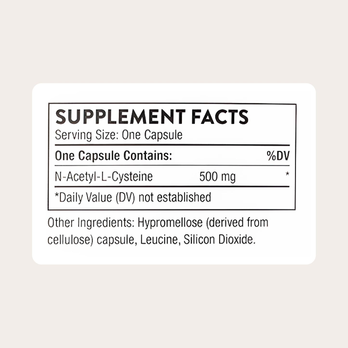 THORNE N-Acetylcysteine 500mg Capsule, 180 Capsules