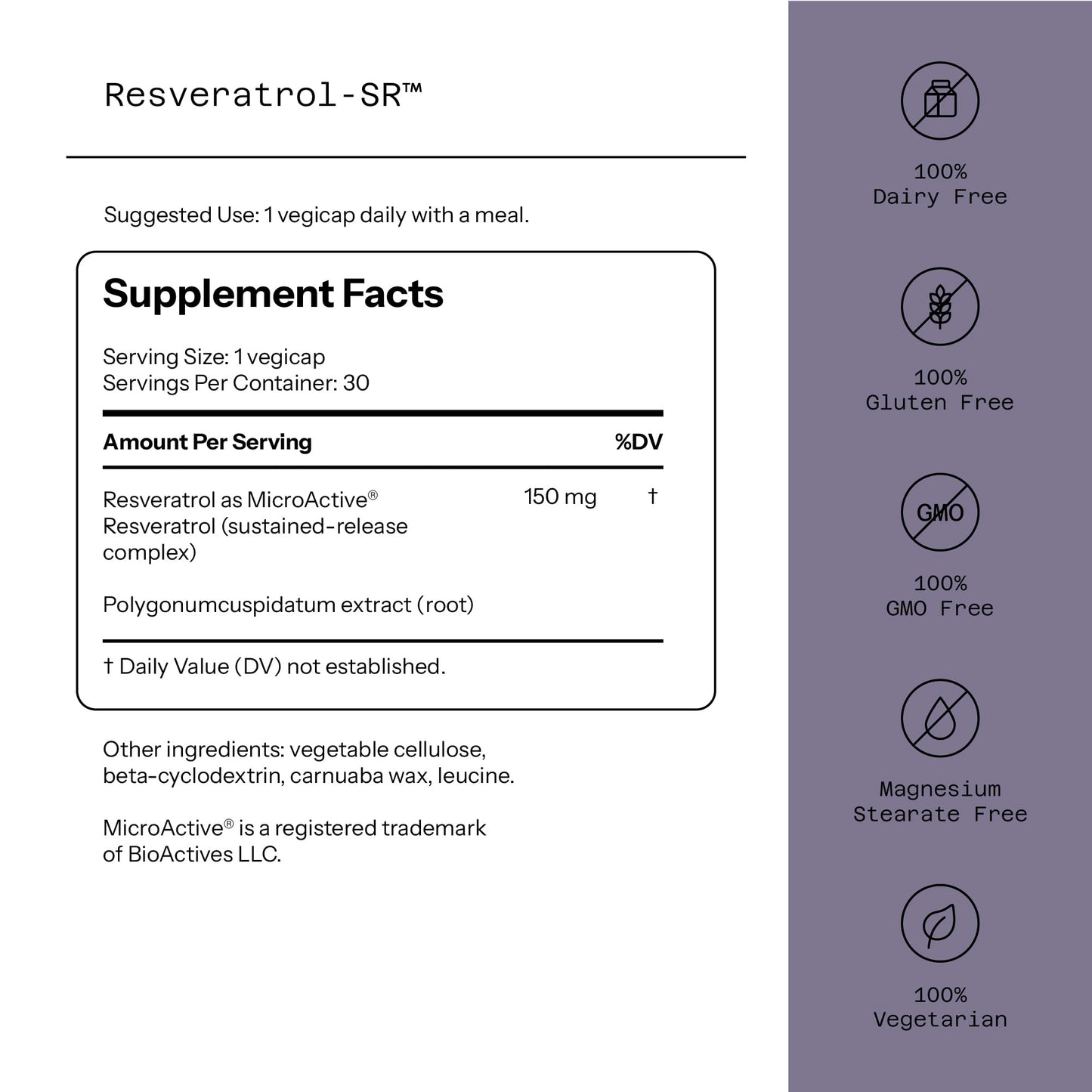 Quality of Life Resveratrol SR Capsules 30