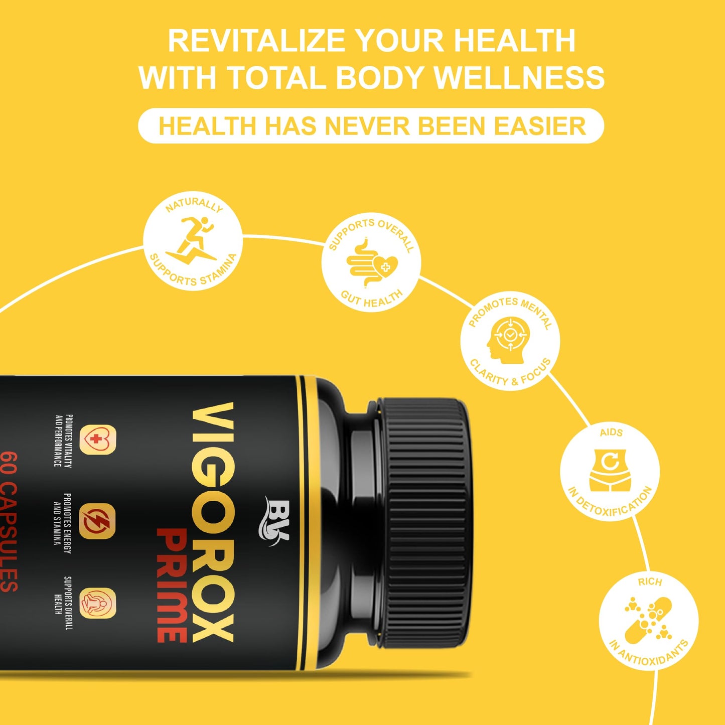 BLUE VIBE Vigorox Prime Advanced Performance Support 180 Capsules