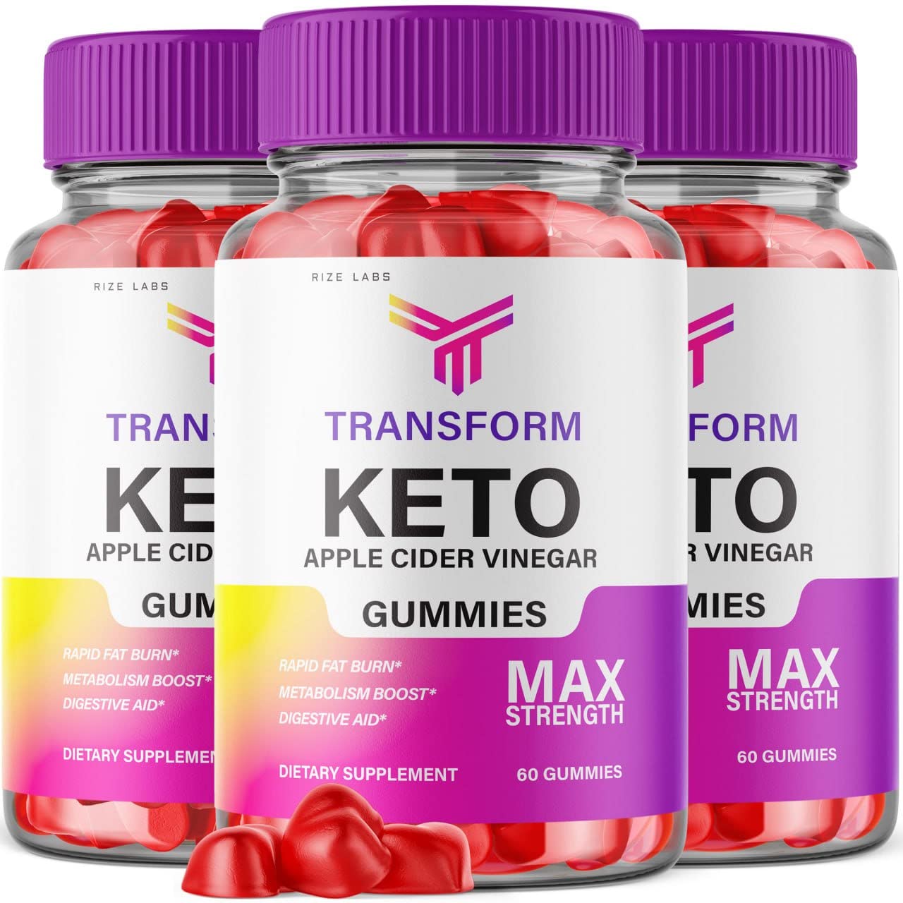 Rize Labs Transform Keto Apple Cider Vinegar (ACV) Advanced, 60 Gummies