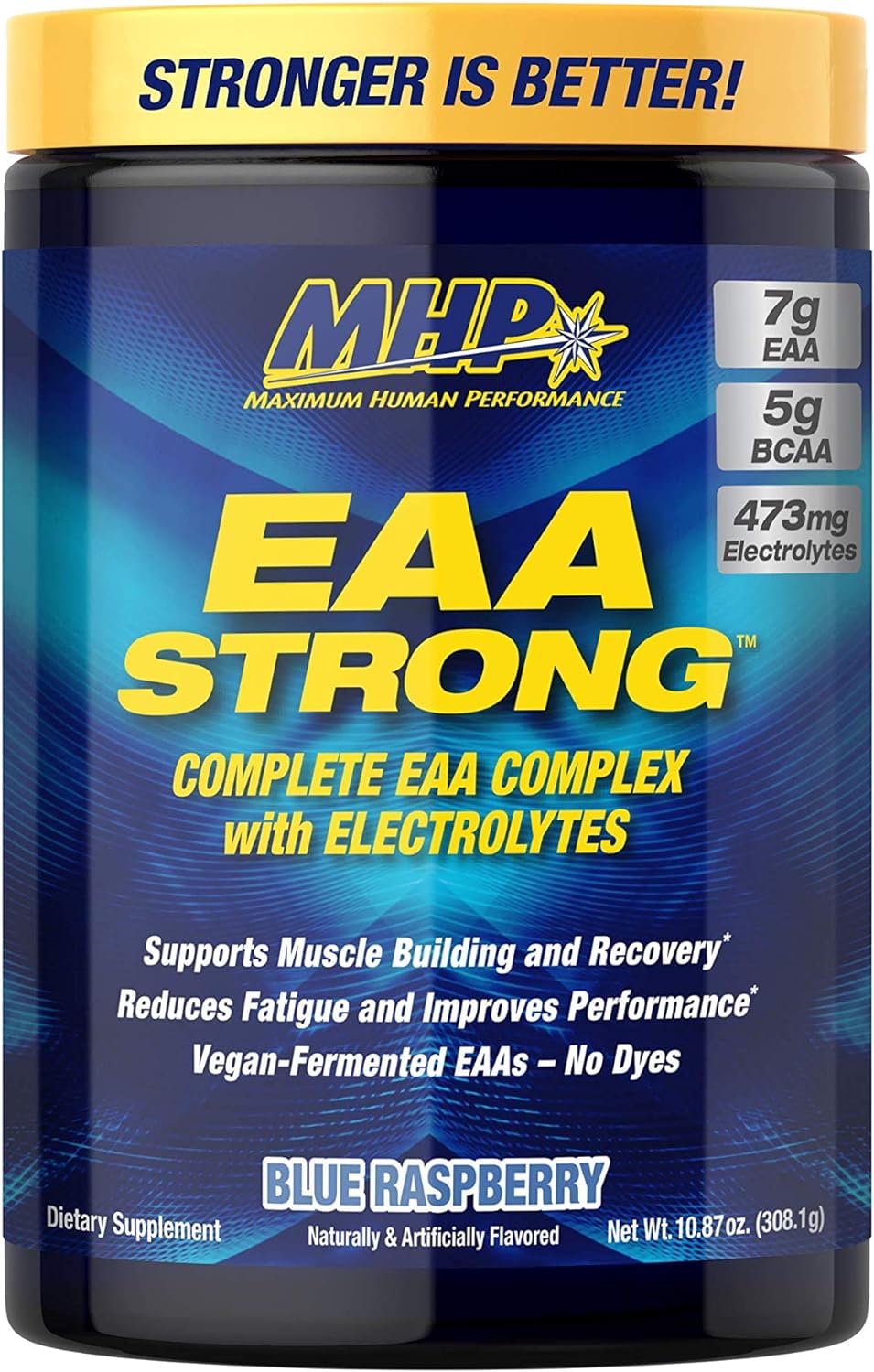 Maximum Human Performance Mhp Eaa Strong Powder 19.2 oz Blue Raspberry