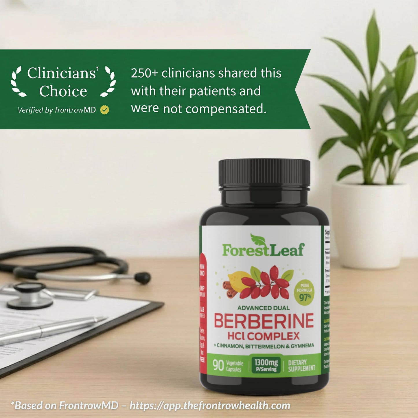 ForestLeaf Berberine Supplement Capsule, 90 Count