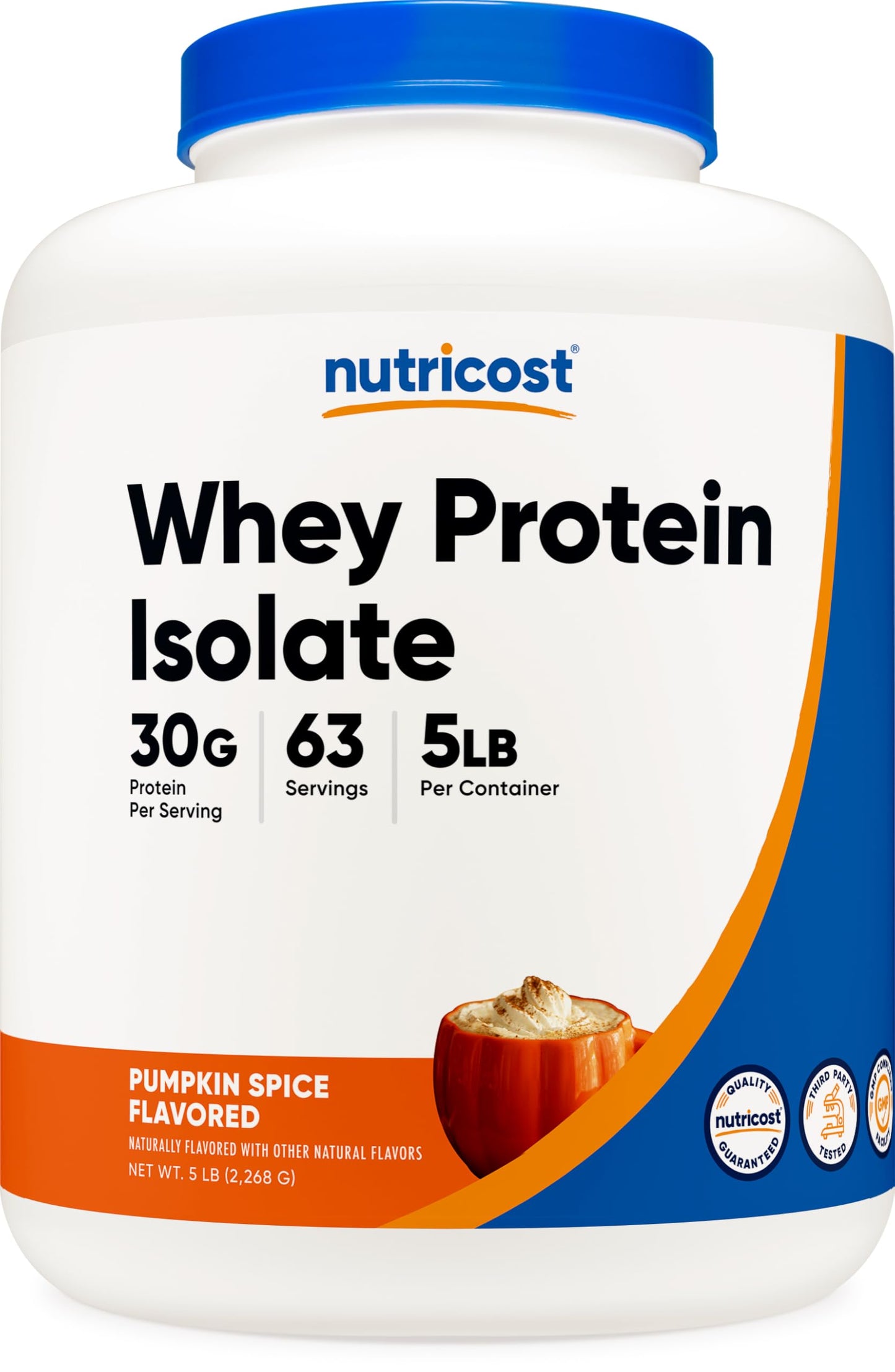 Nutricost Whey Protein Isolate Powder (Pumpkin Spice) 5 lb, 80 Servings