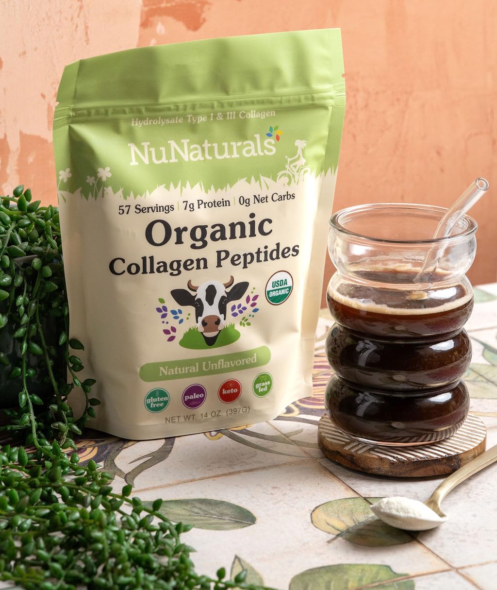 Nunaturals Organic Collagen Peptides Powder, 14 oz