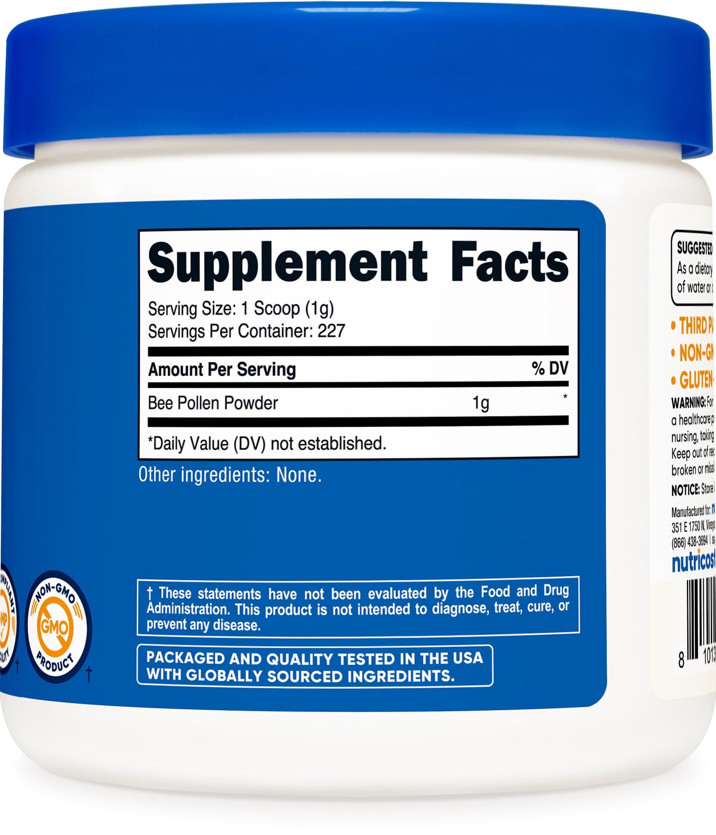 Nutricost Bee Pollen Powder 8.1 Ounce