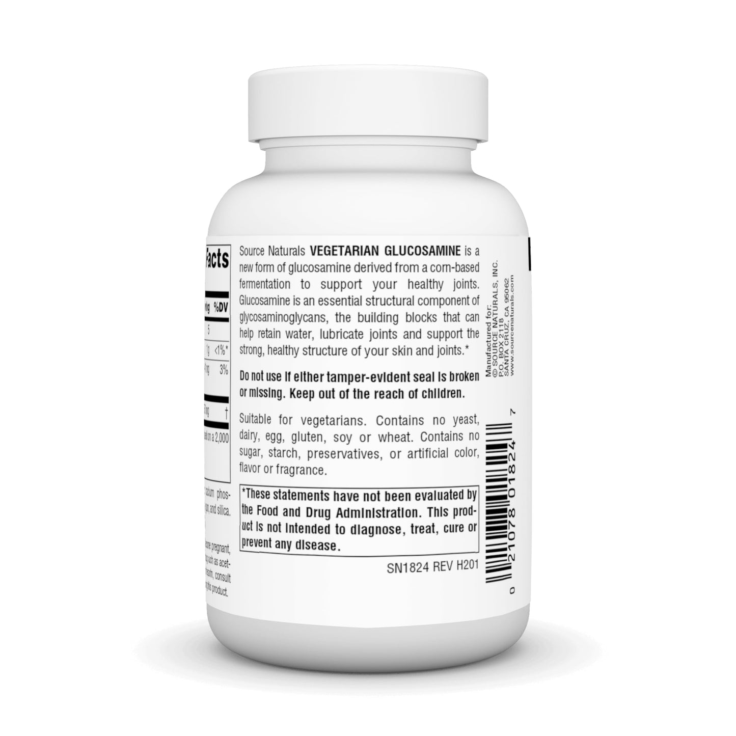 Source Naturals Vegetarian Glucosamine 60 Tablets