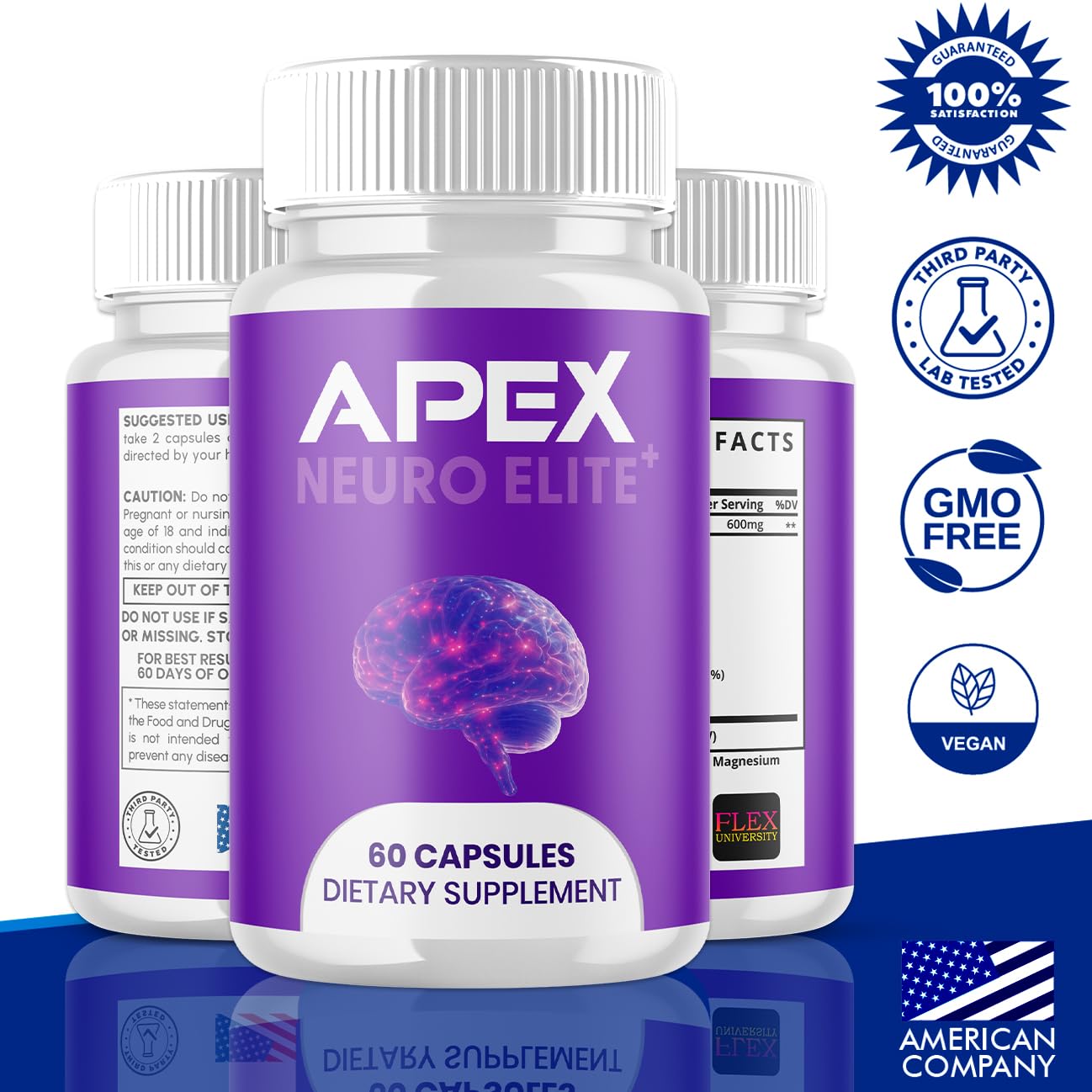 Flex University Apex Neuro Elite Capsules 180 Capsules