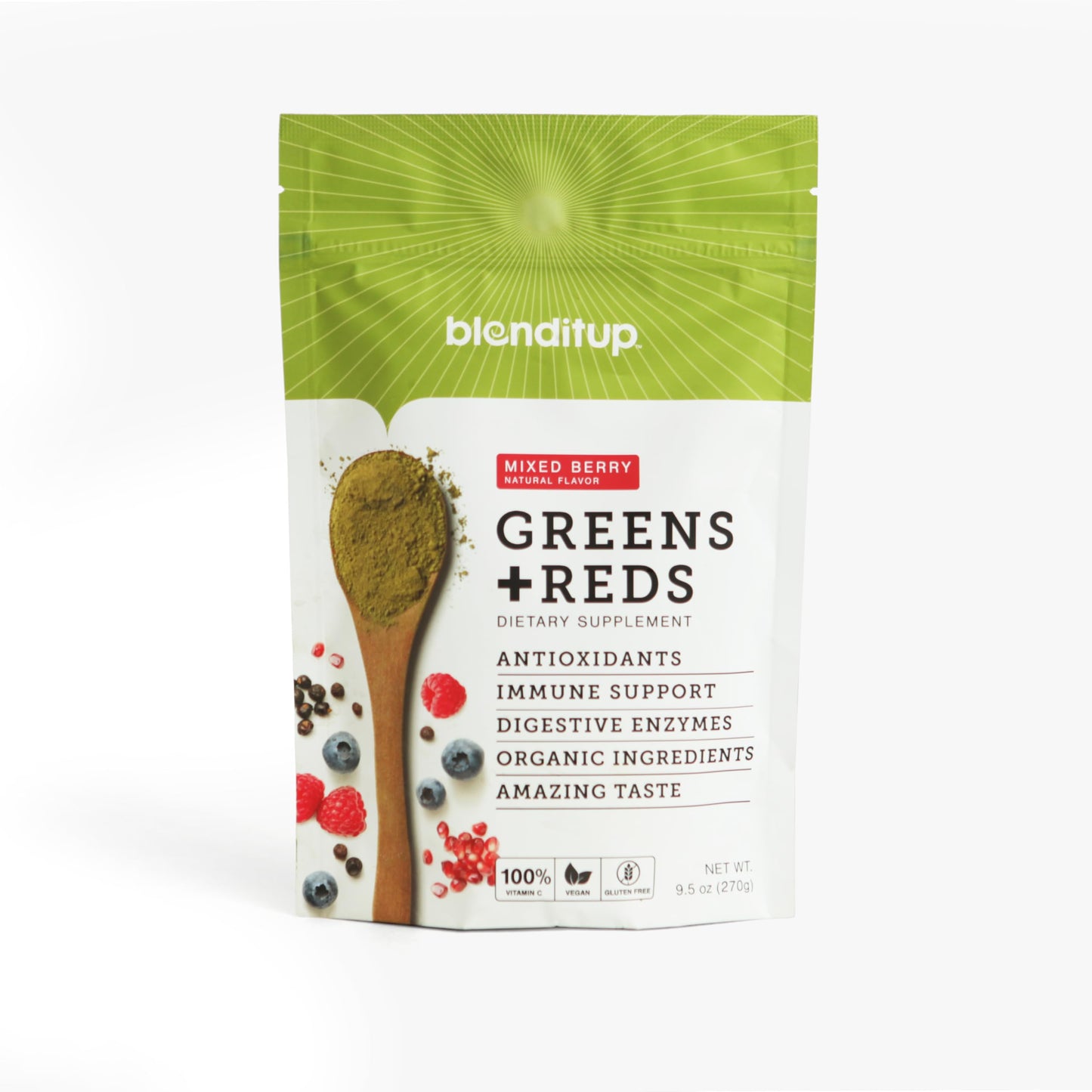 BlendItUp Super Greens & Reds Powder 9.5 Ounce