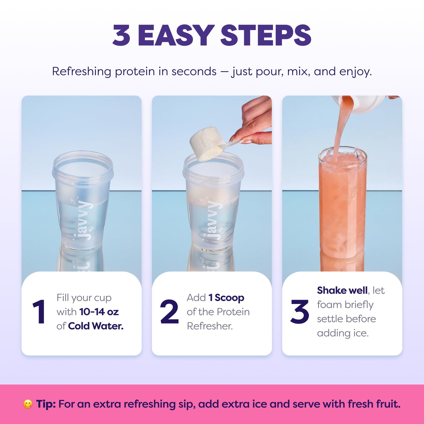 Javvy Clear Protein Powder with Clear Whey Protein, Powder, 12.7