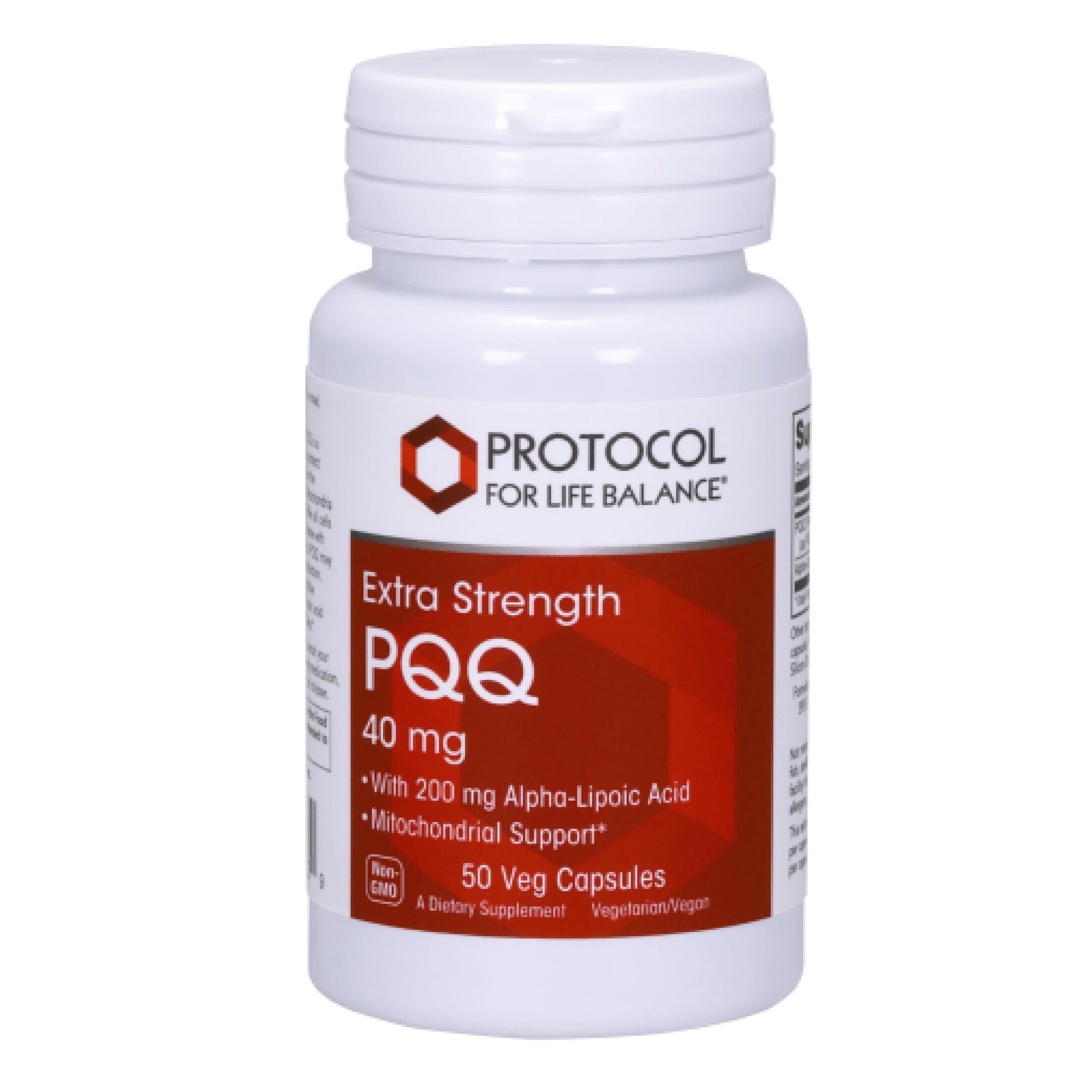 Protocol for Life Balance PQQ 40mg with Alpha-Lipoic Acid Heart Health Supplement - Extra Strength, 50 Capsules