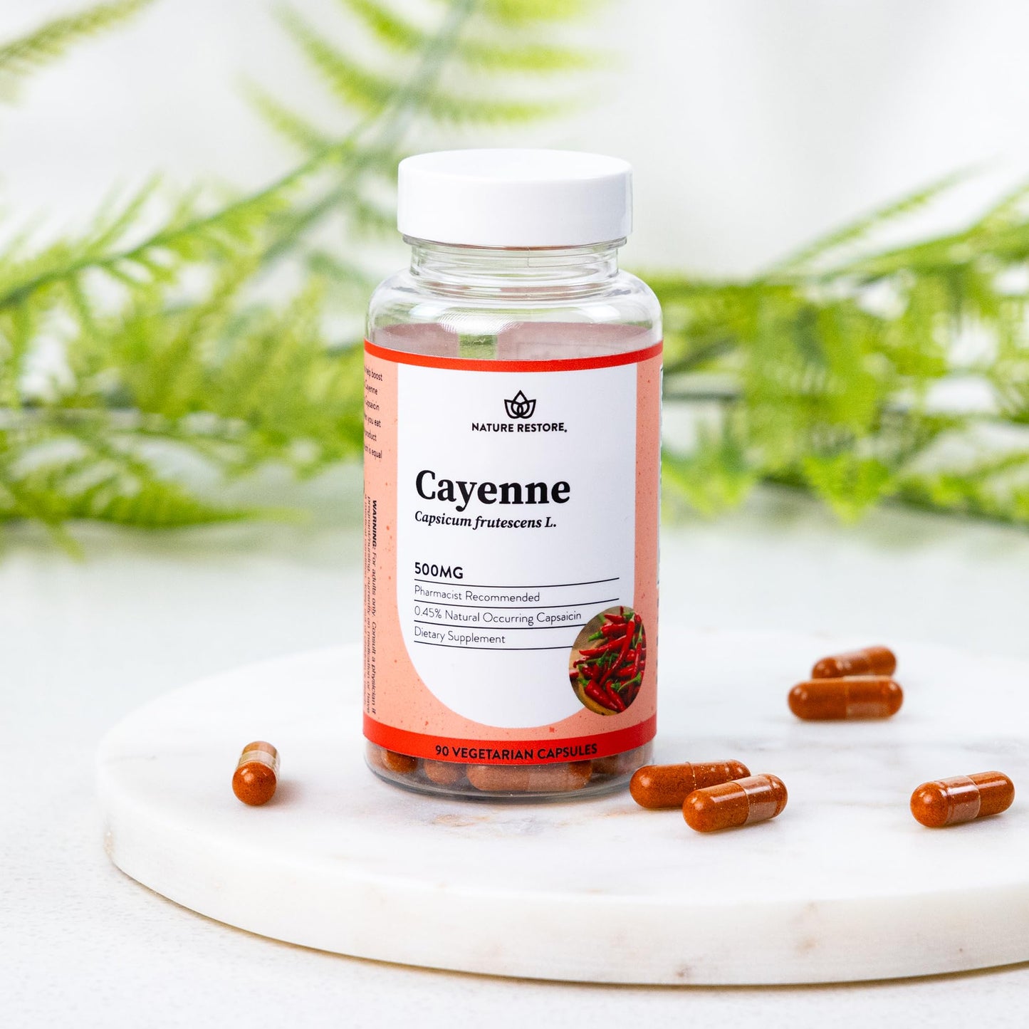 Nature Restore Cayenne Pepper Extract Supplement Capsules, 90 Capsules