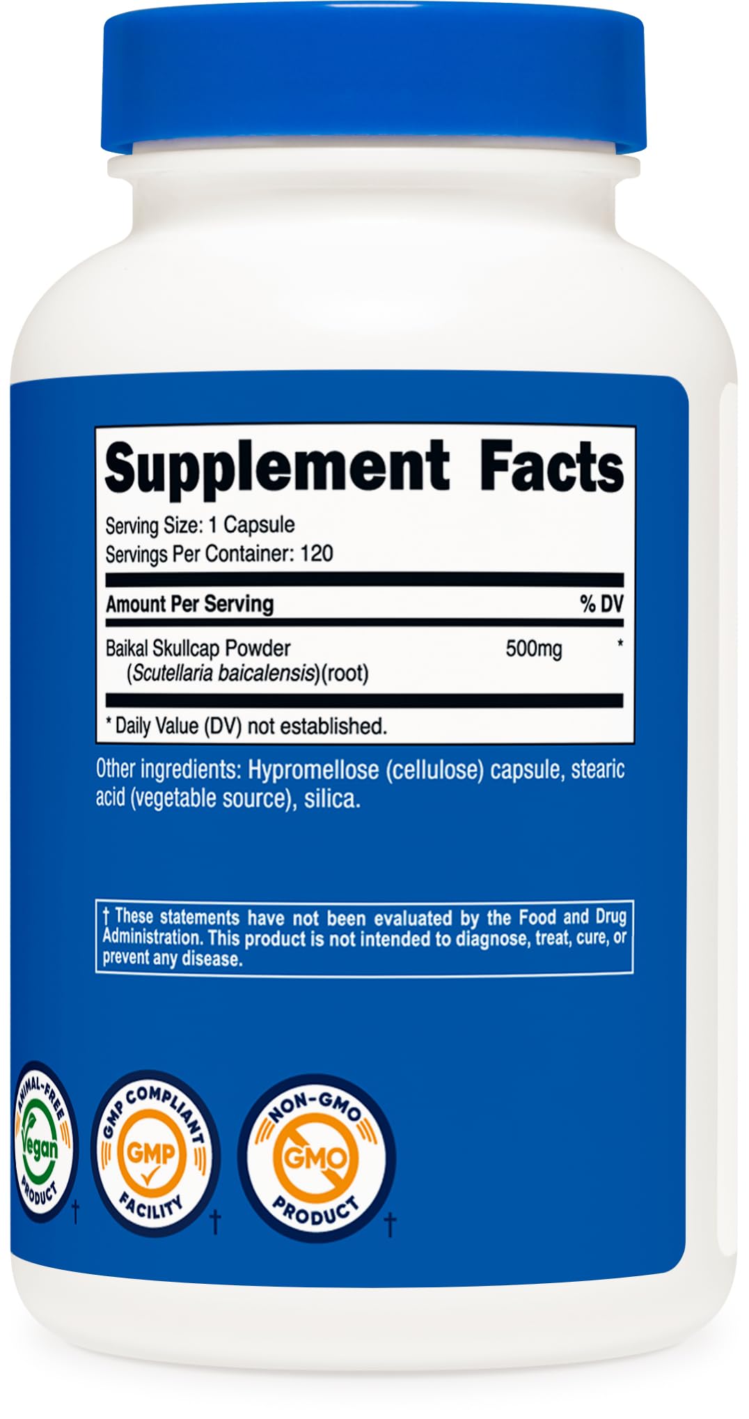 Nutricost Baikal Skullcap 500mg Capsule, 120 Capsules
