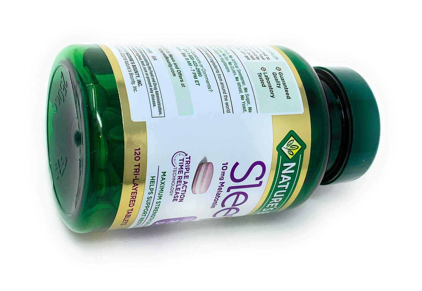 Nature's Bounty Sleep3 10mg Melatonin Tablets 120 Count