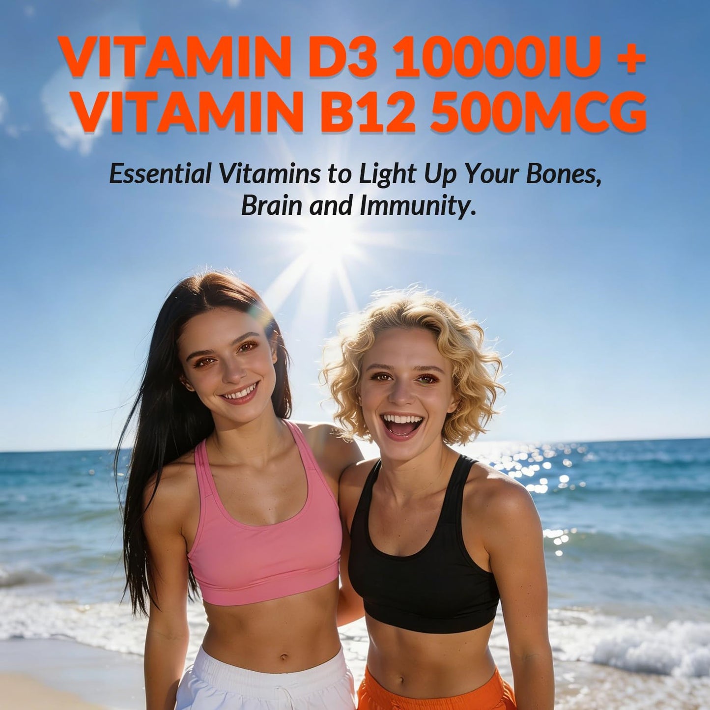 WEEVIT Vitamin D3 B12 Gummies, 120 Count