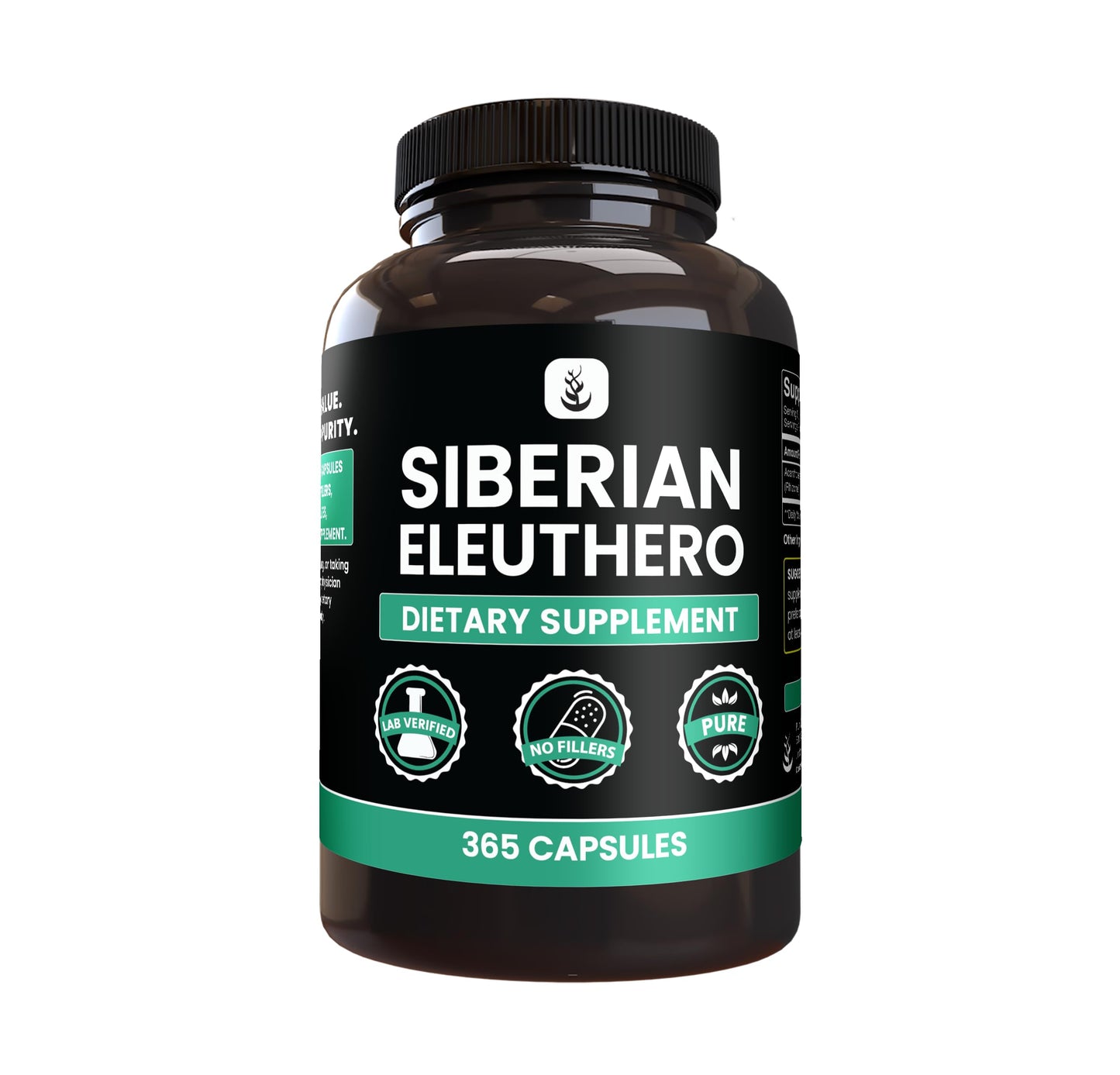 PURE ORIGINAL INGREDIENTS Siberian Eleuthero Capsules 365