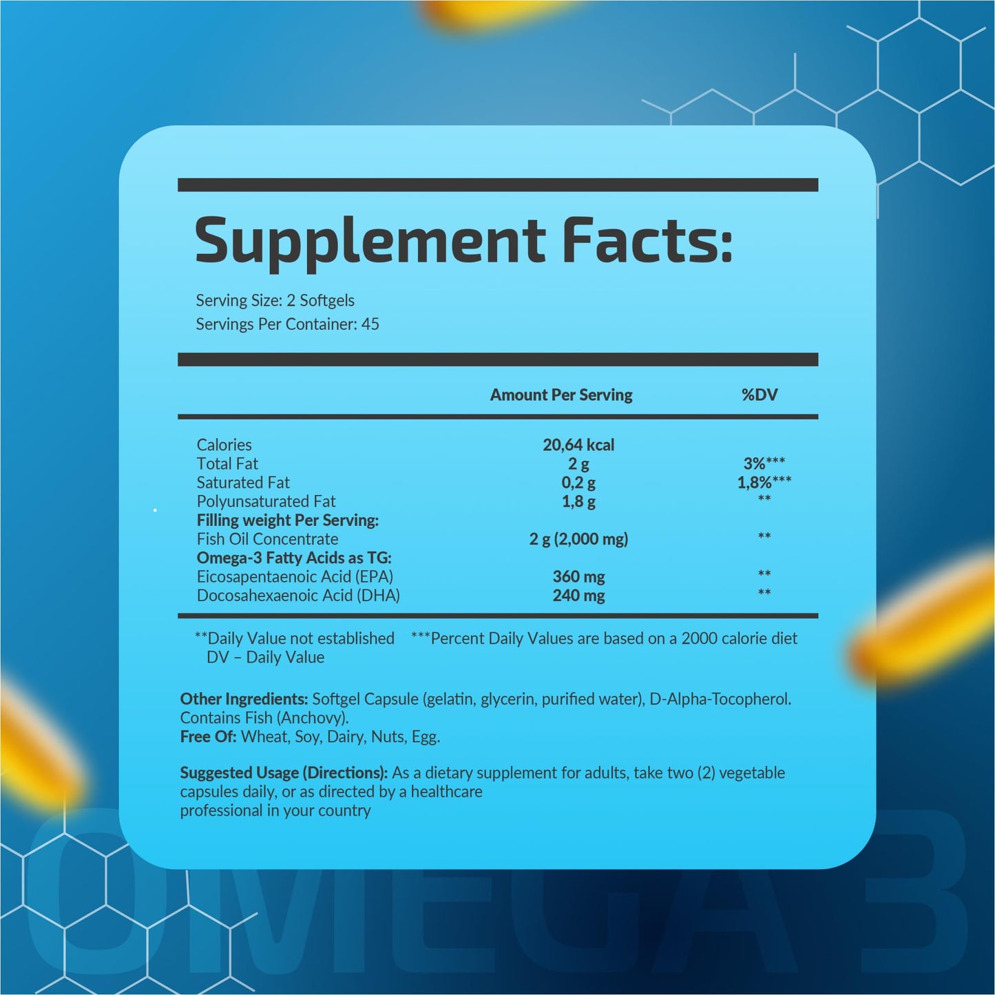 Fuelup Omega 3 (TG) 1000 mg, 90 Softgels