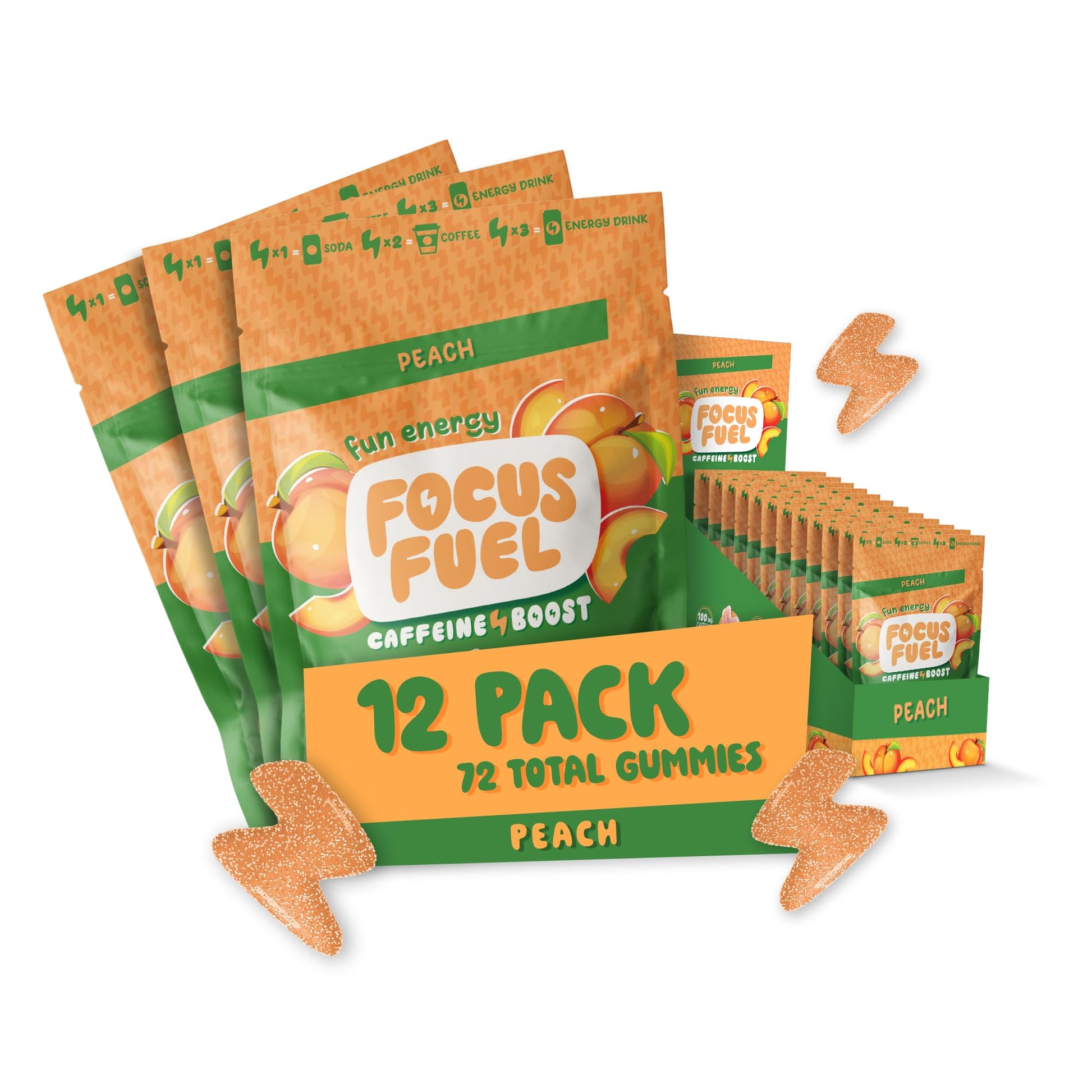 FocusFuel Energy Chews Gummy, 72 Count
