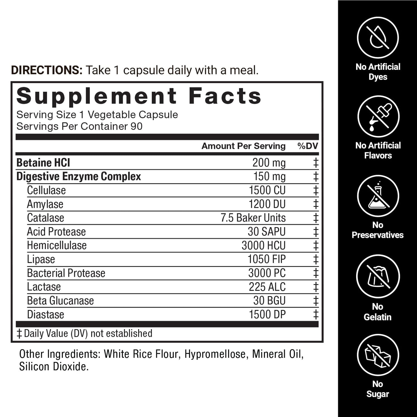 Force Factor Digestive Enzymes Complex Capsules 90 Capsules