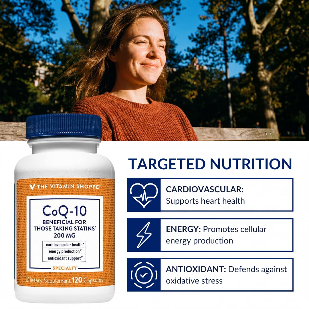 The Vitamin Shoppe CoQ-10 200 mg Capsules, 120 Capsules