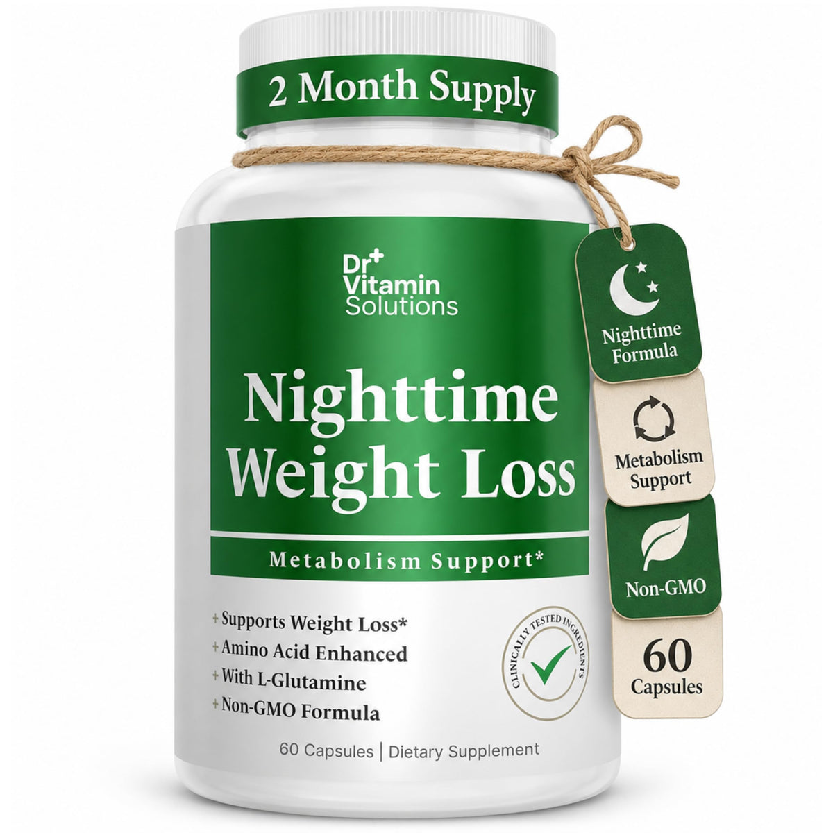 Nighttime Fat Burner - Appetite Suppressant for Weight Loss, Sleep Support