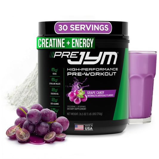 JYM Supplement Science Pre JYM Grape Candy Pre Workout Powder, 27 Servings