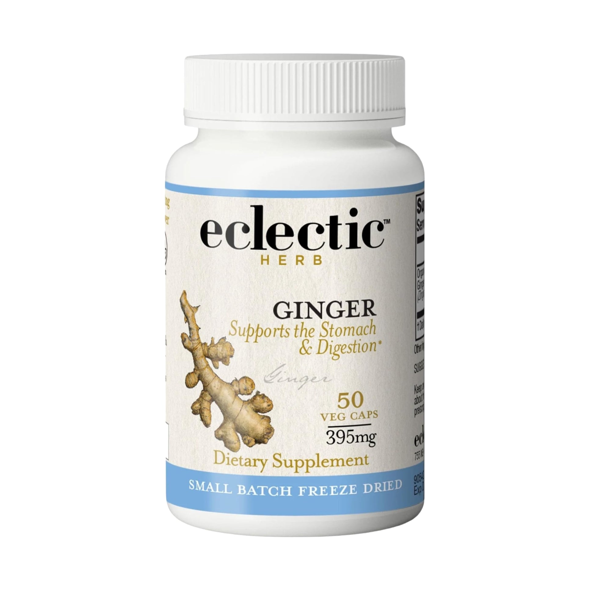 Eclectic Institute Ginger 395 mg Capsule, 50 Count