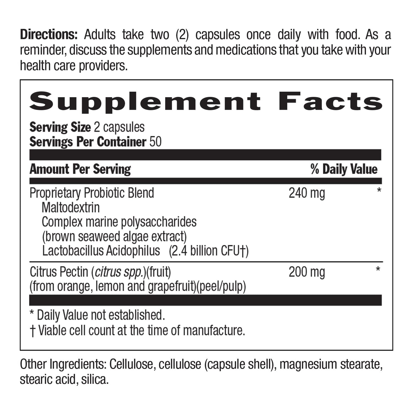 Country Life Acidophilus Probiotic Supplement Capsules, 100 Count