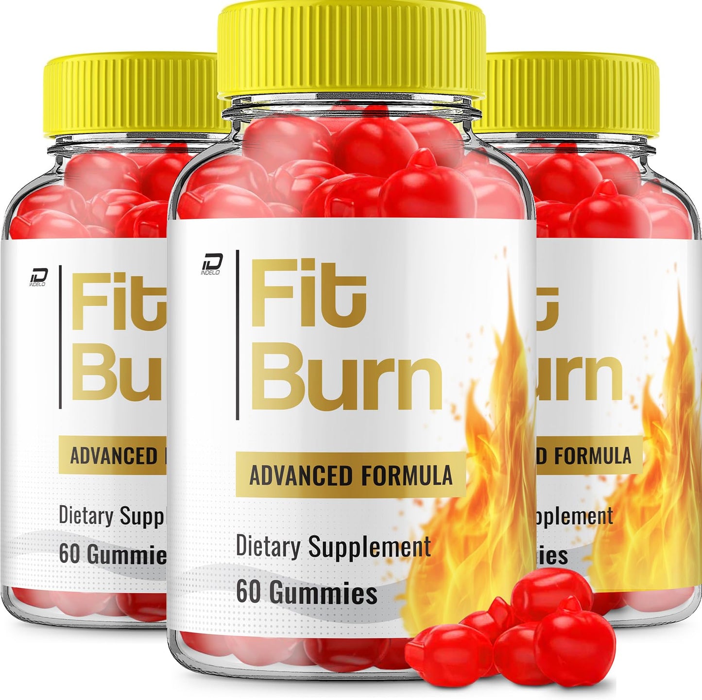 Indelo Fit Burn ACV Gummies – FitBurn Advanced Gummy Supplement Vitamin B12 180 Gummies