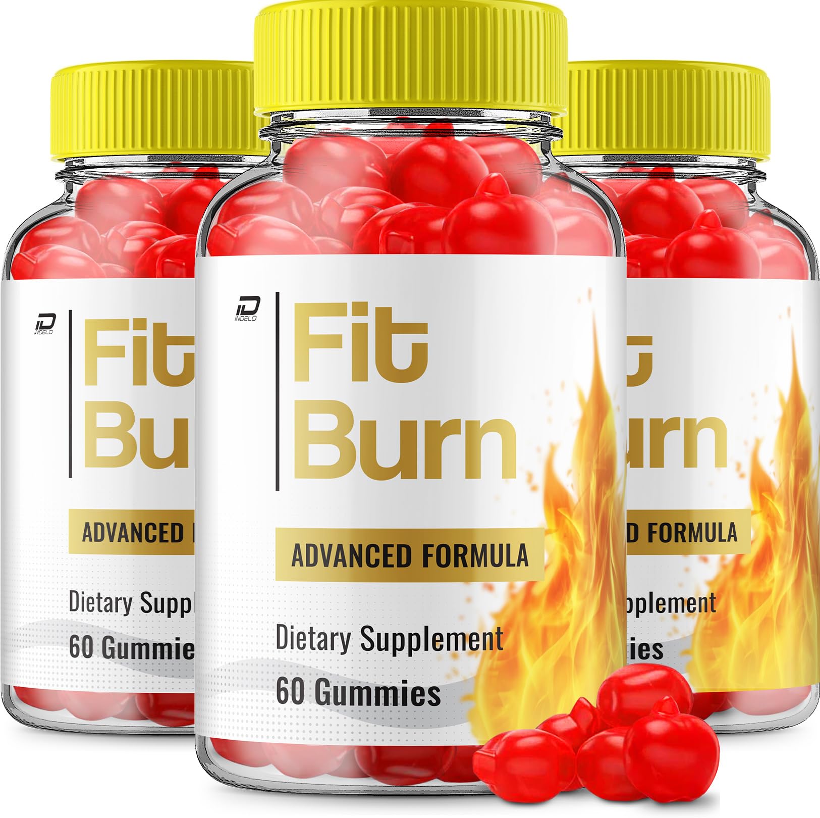 Indelo Fit Burn ACV Gummies – FitBurn Advanced Gummy Supplement Vitamin B12 180 Gummies