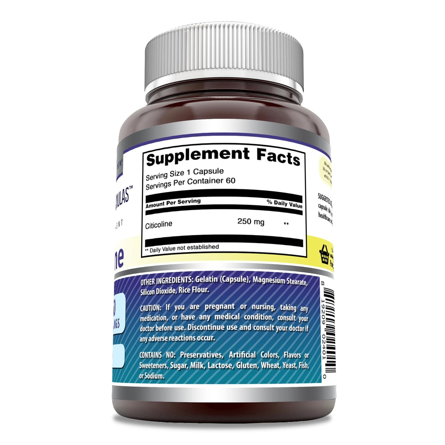 Amazing Nutrition Citicoline 250 mg Capsule 1 Count