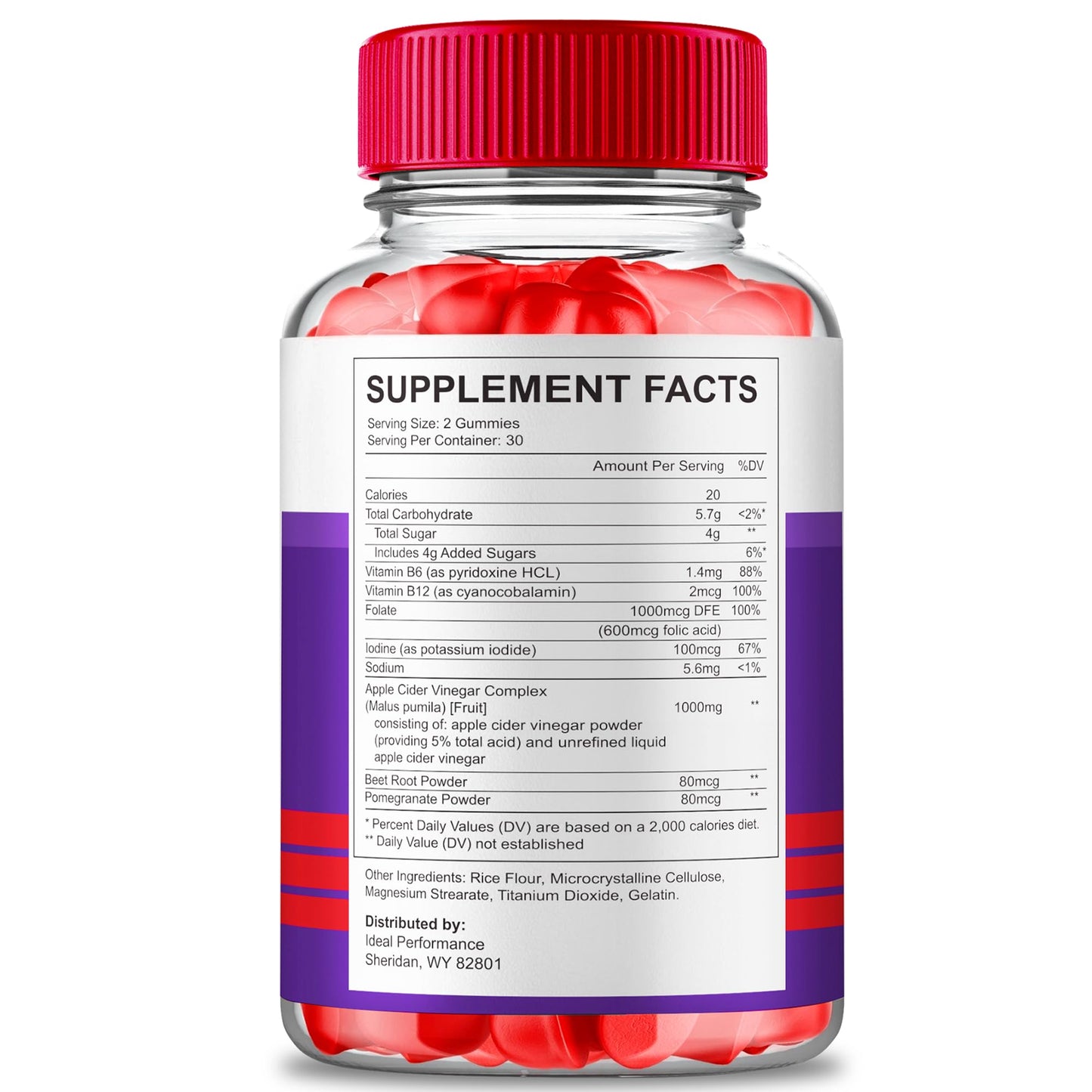 IDEAL PERFORMANCE Keto Glow ACV Gummies 300 Gummies