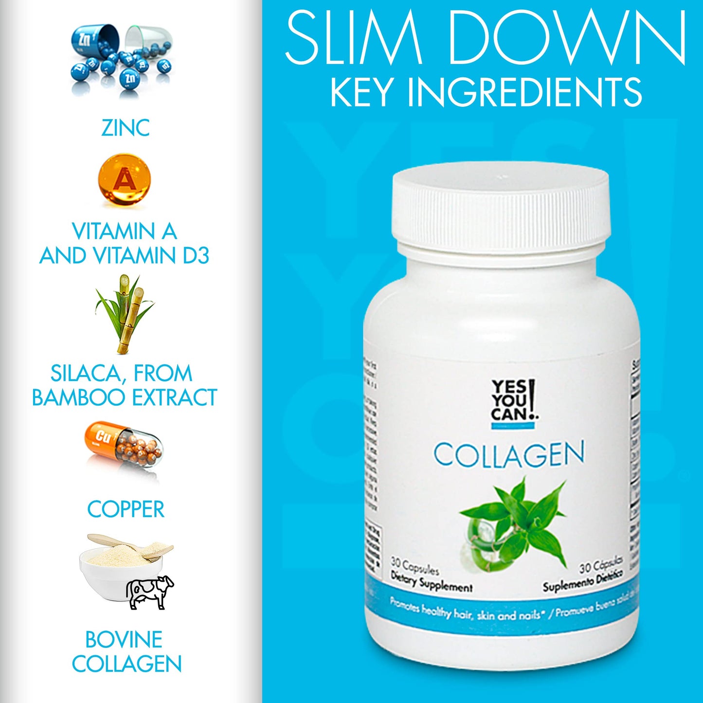 Yes You Can! Collagen Capsules, 30 Capsules