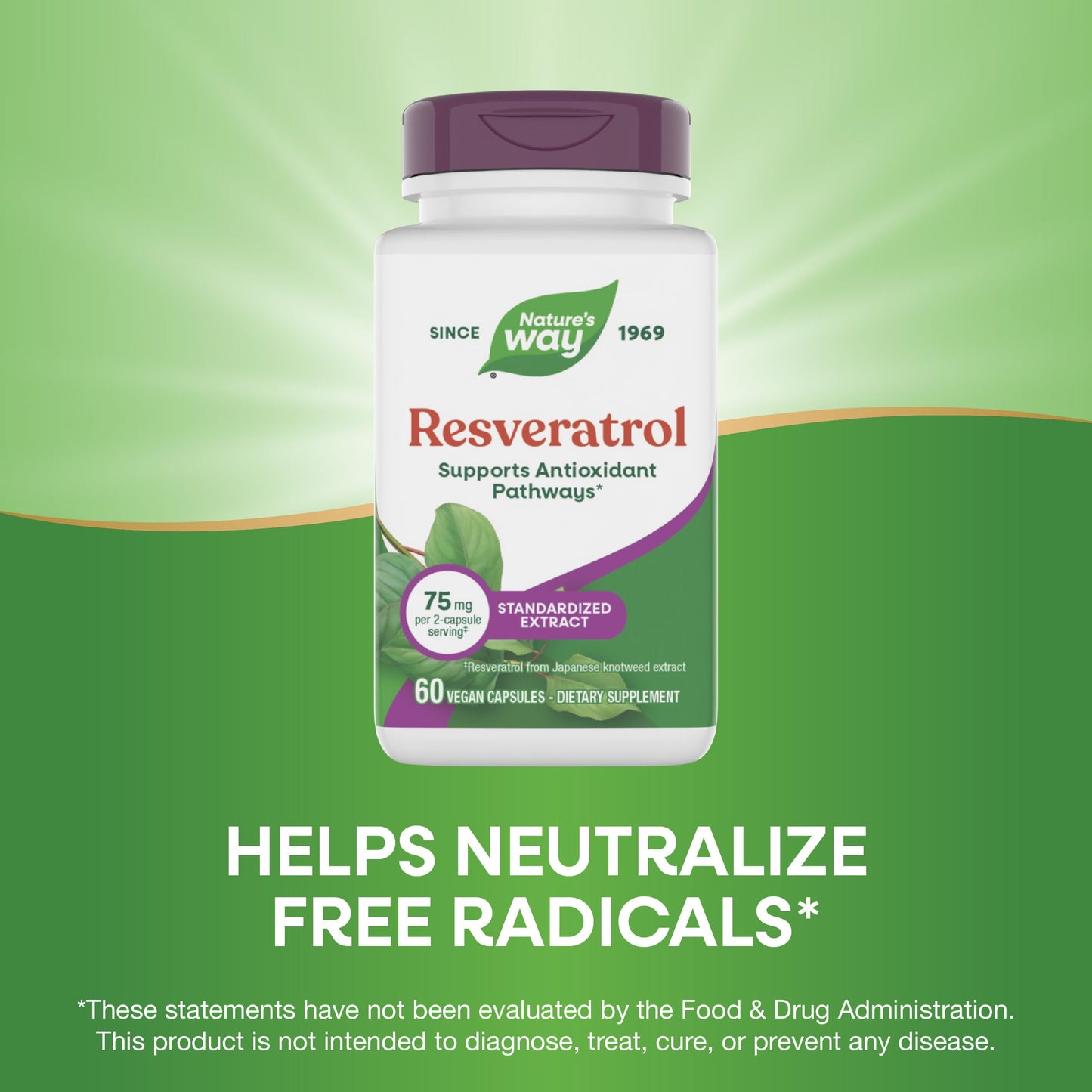 Nature's Way Resveratrol Capsule, 60 Count