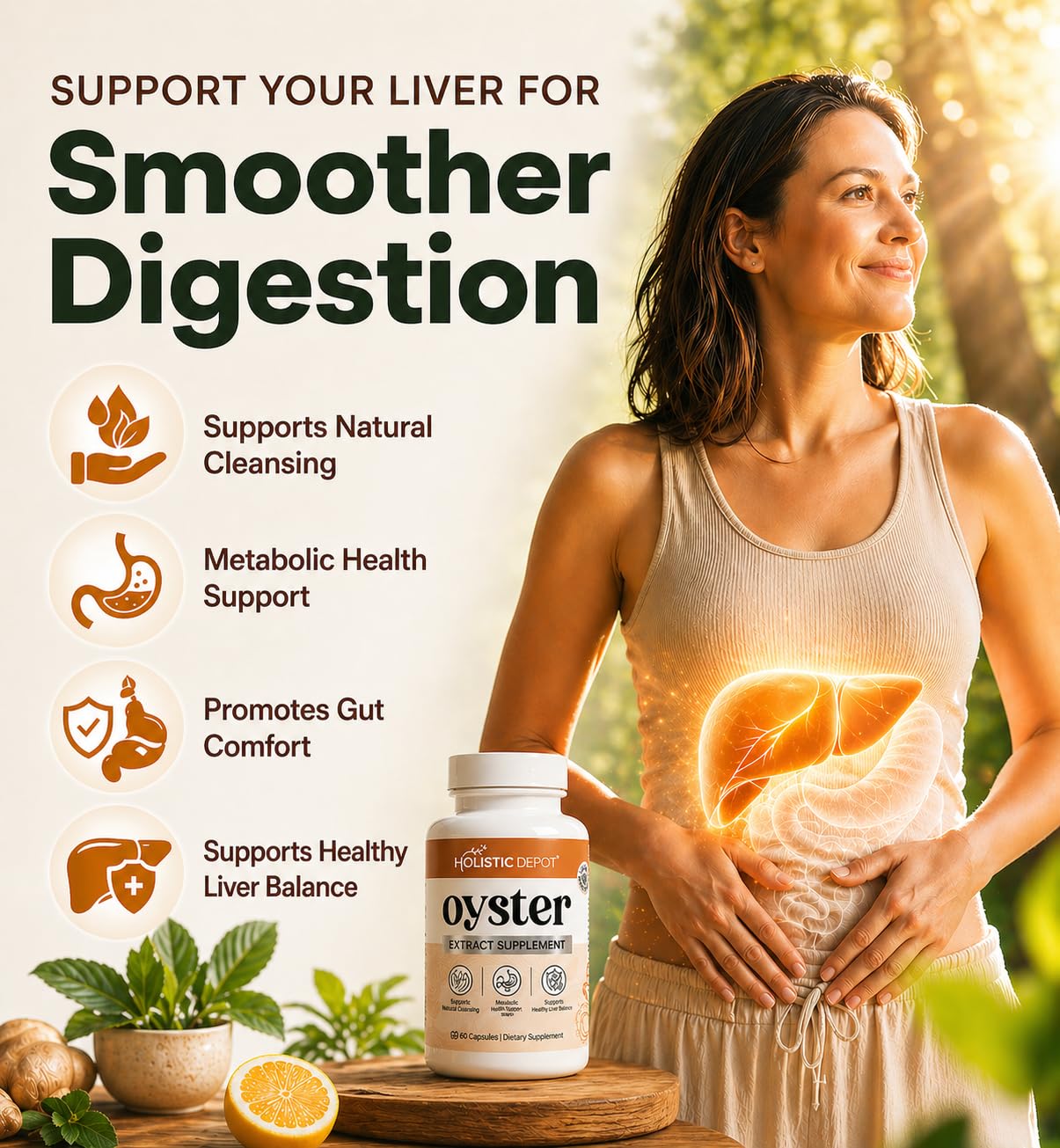 Holistic Depot Pure Oyster Extract Capsules 60 Count