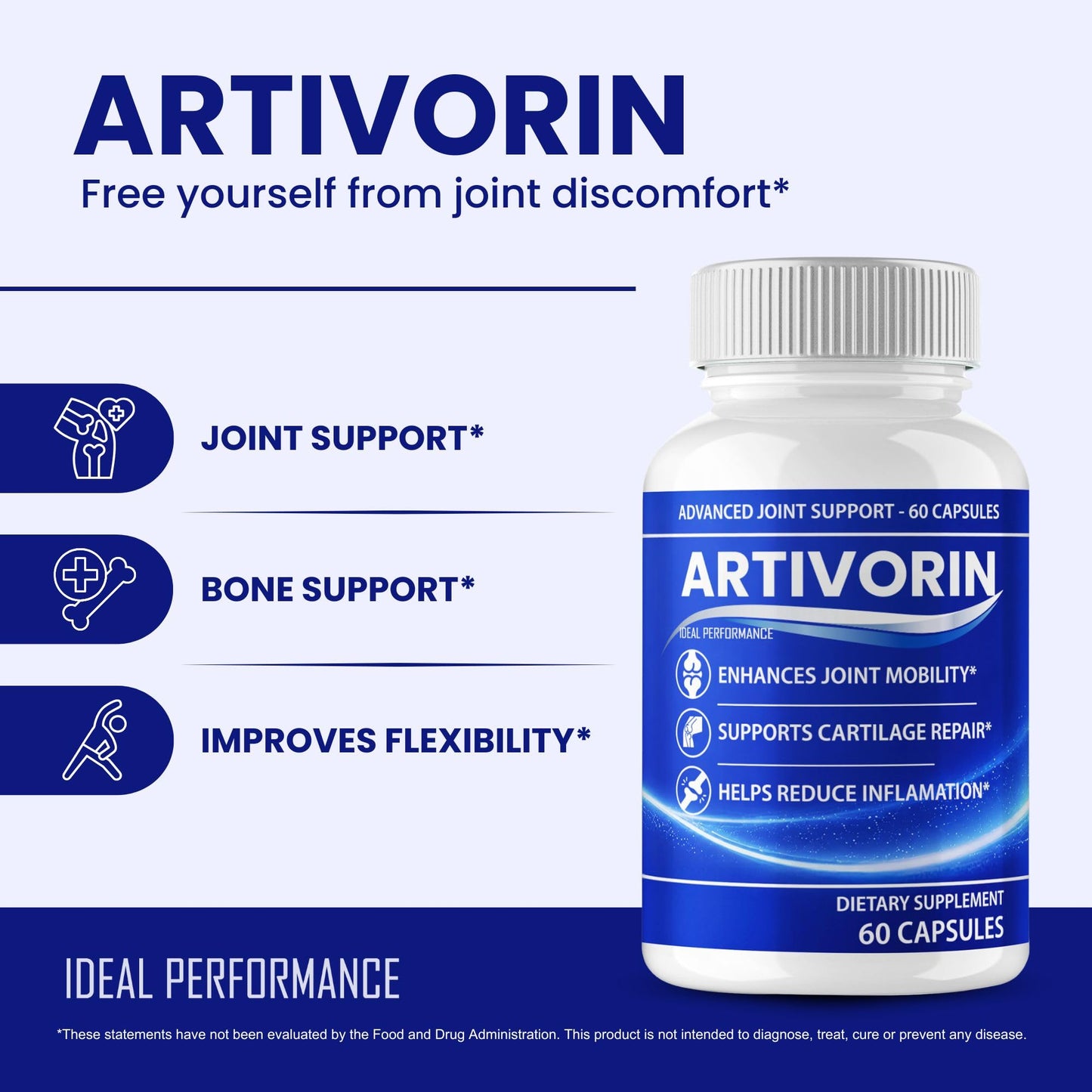 IDEAL PERFORMANCE Artivorin Capsule, 60 Count