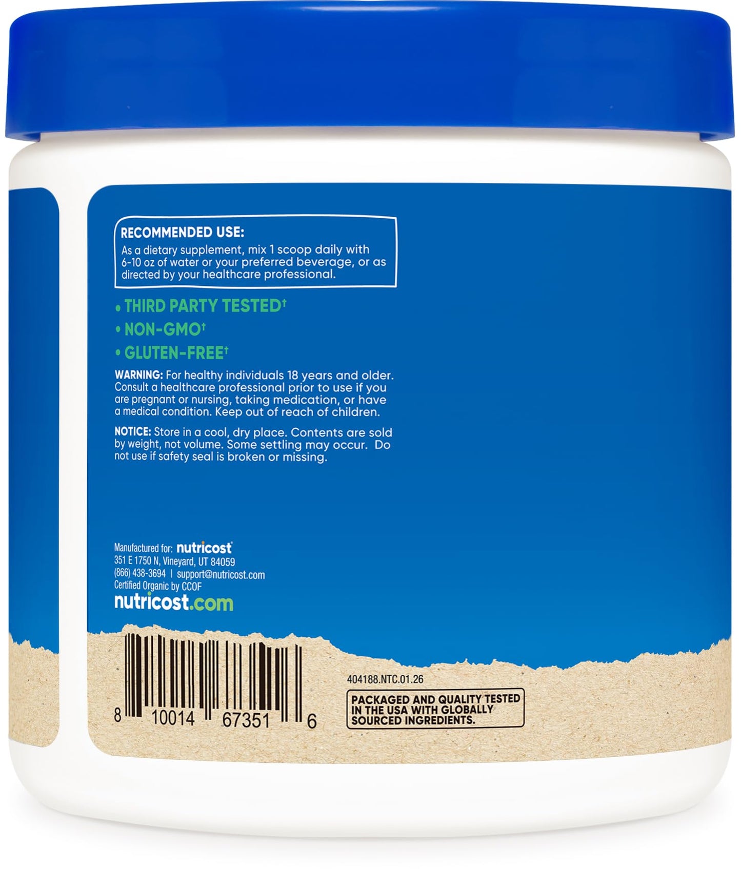 Nutricost Organic Saw Palmetto Powder 8.1 Ounce