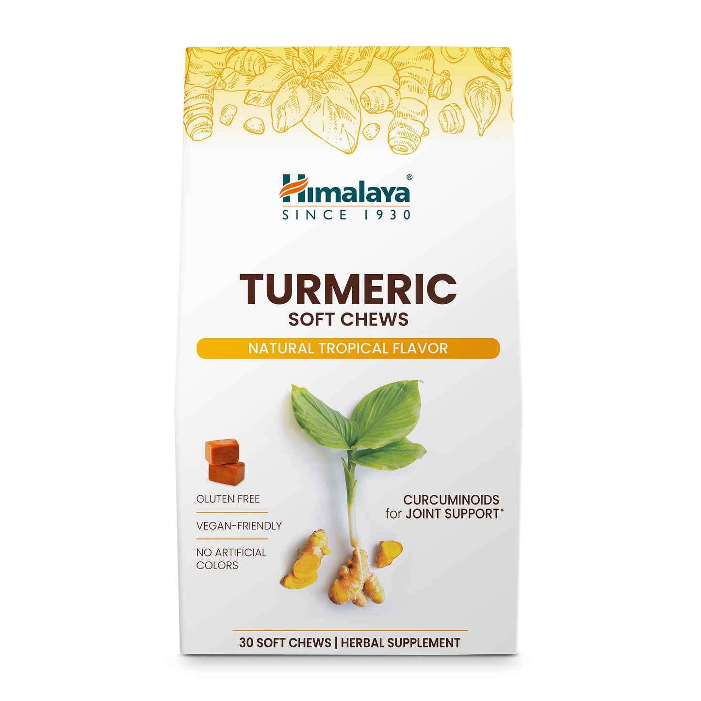 Himalaya Turmeric Chews with Curcumin for Healthy Joint Support and Optimum Flexibility & Mobility, 300 mg Extracts per Serving, 30 Chews