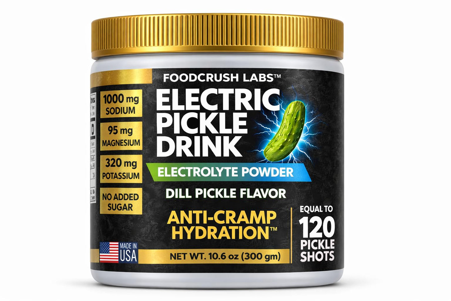 Food Crush Electric Pickle Drink-Electrolytes Powder 15.87 oz