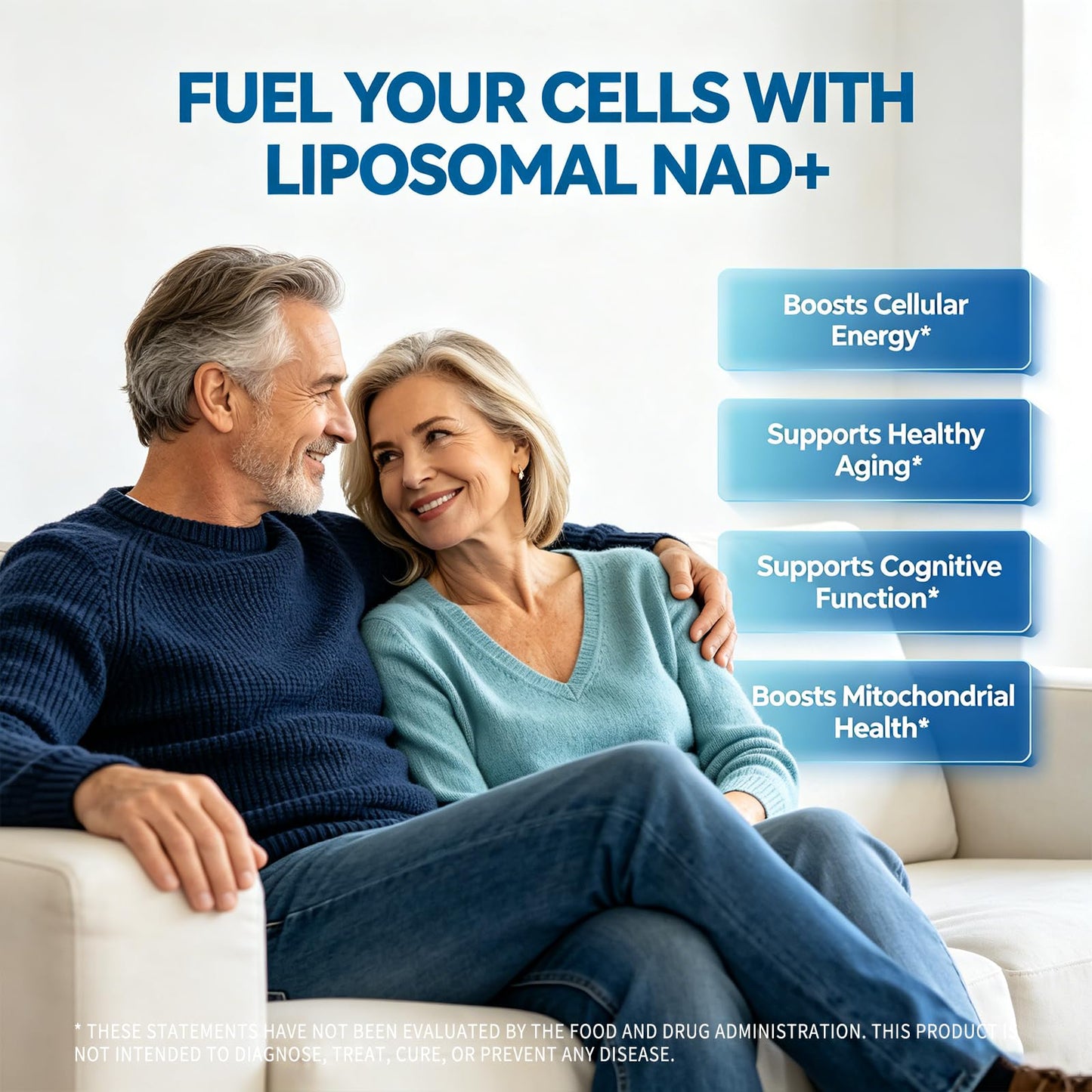 Refortu Liposomal NAD Supplement 2150mg with Resveratrol, 120 Capsules